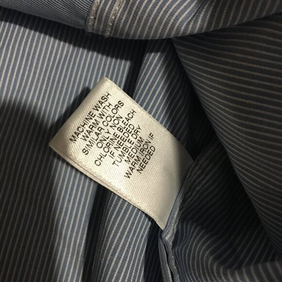 Murano Modern Comfort Mens Long Sleeve Button Dress Shirt Size Large Blue NWT - Picture 7 of 10